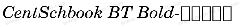 CentSchbook BT Bold字体转换